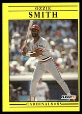 Ozzie Smith 1991 Fleer #646 Cardinals MLB READ FREE SHIPPING AutographDen