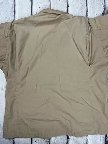 Gebrauchtes Tru-Spec Tactical Response Hemd khaki braun hat Gebrauchsspuren und Löcher Large - Bild 11 von 24