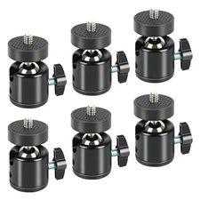Mini Ball Head 6 Pack 360° Rotatable Ball Heads Camera Mount Adapter, Compati...