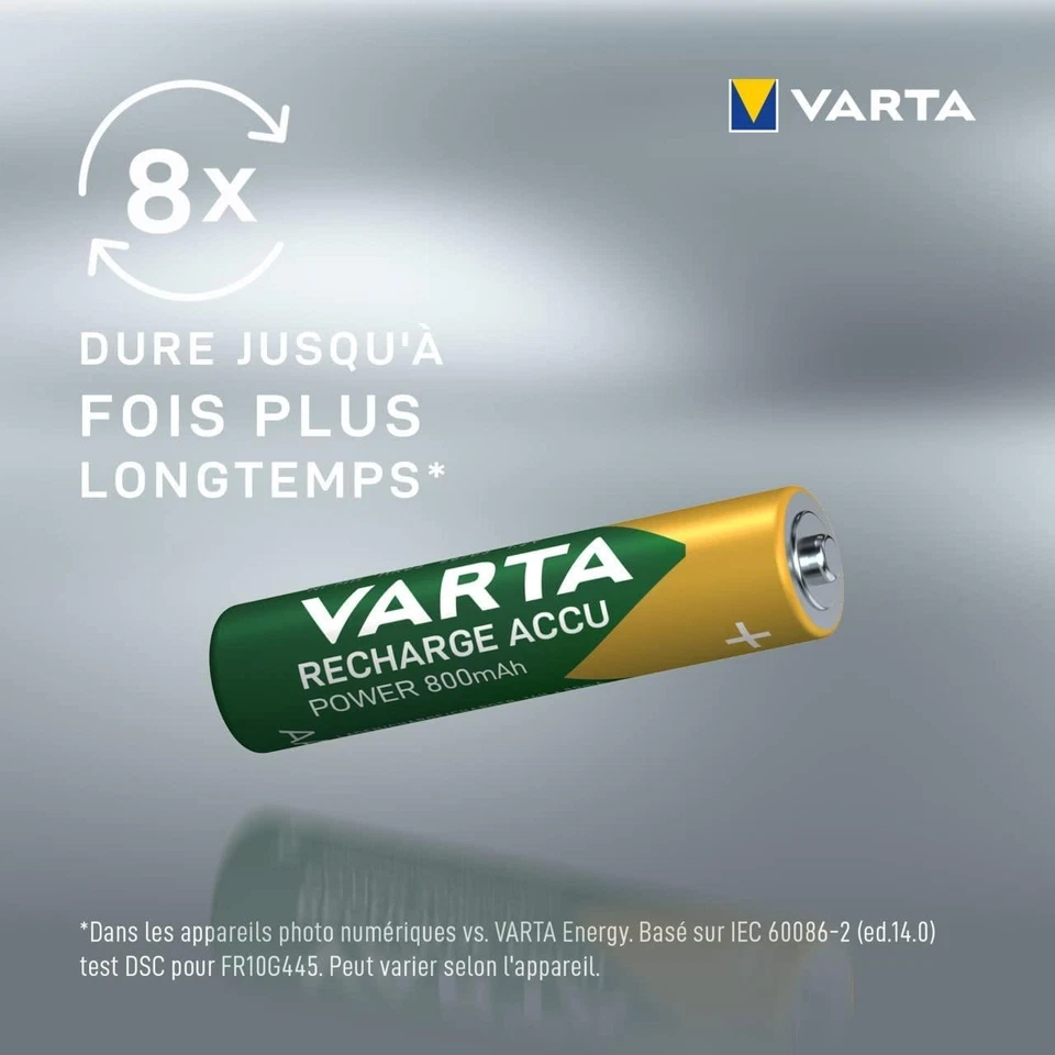 [56703101404] VARTA Blister de 4 Accu NiMH 800 mAh Micro AAA/HR03 - Photo 4/4