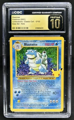 2021 Pokemon SWSH Celebrations Blastoise Classic #2/102 CGC 10 Pristine