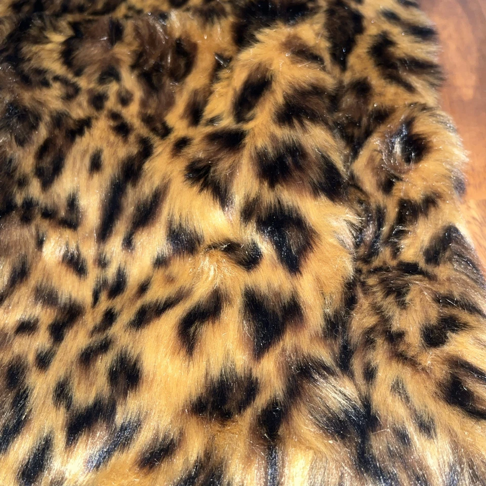 Chaleco Boho J Crew XS Leopardo Negro Marrón Estampado Animal Piel Sintética Cremallera Completa Etiquetas Nuevas Foto 3 de 4