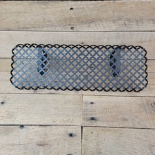 Vintage Wrought Iron Wall MCM Shelf Scroll Sp...