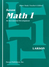 Saxon Math 1: Home School Teachers Edition