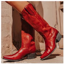 Freebird Womens Red Leather Woodland Western ...