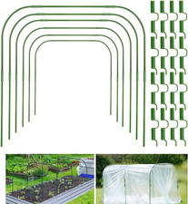Greenhouse Hoops Grow Tunnel,6 Sets Garden Hoops for Raised Beds, Rust-Free Plan