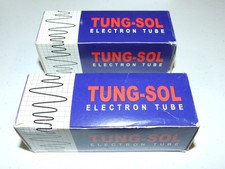 MATCHED PAIR NOS-strength New Production Re-issue Tung-Sol 6SN7GTB VACUUM TUBES