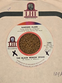 45 RPM Sanford Clark LHI 1203 Black Widow Spider M