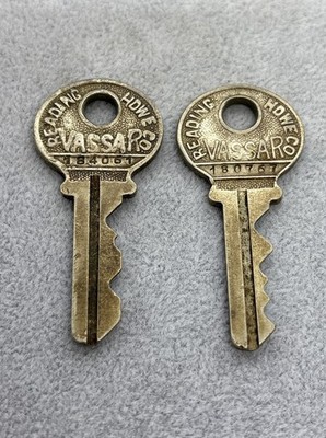 Vintage Lot Of 2 Different Reading Howe Co. Vassers Key Marked