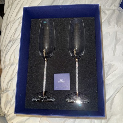 Swarovski Kristall Sektflöte 2er Set Neu in OVP