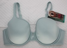 NWT VANITY FAIR body caress BRA full coverage criss-cross 75335 SPRING OPAL gree