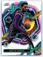 2023-24 Topps Chrome Cosmic #110 Malik Monk White Hole Refractors