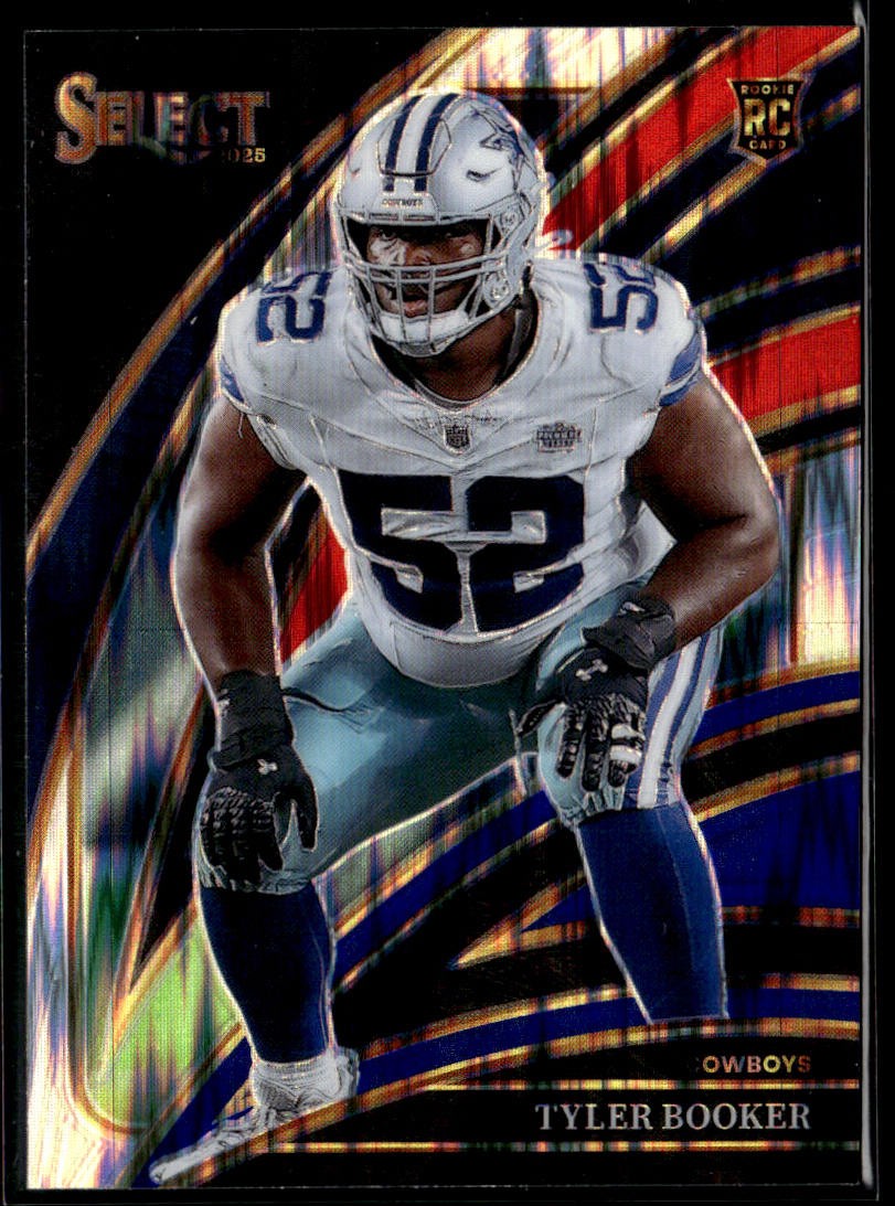 2025 Panini Select #298 Tyler Booker Red and Blue Prizm Shock