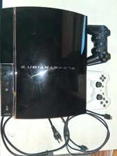 ps3 cechA01 for parts (ylod) with 2 original sony controllers power and HDMIcord