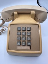 Vintage AT T Western Electric 2500MM Beige Touch-Tone Desk Telephone
