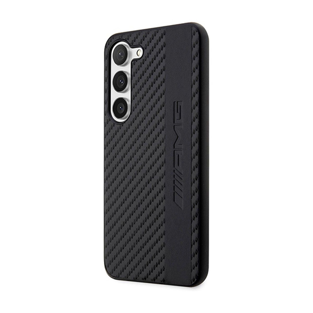 Coque Mercedes AMG Galaxy S23 rigide effet carbone noir