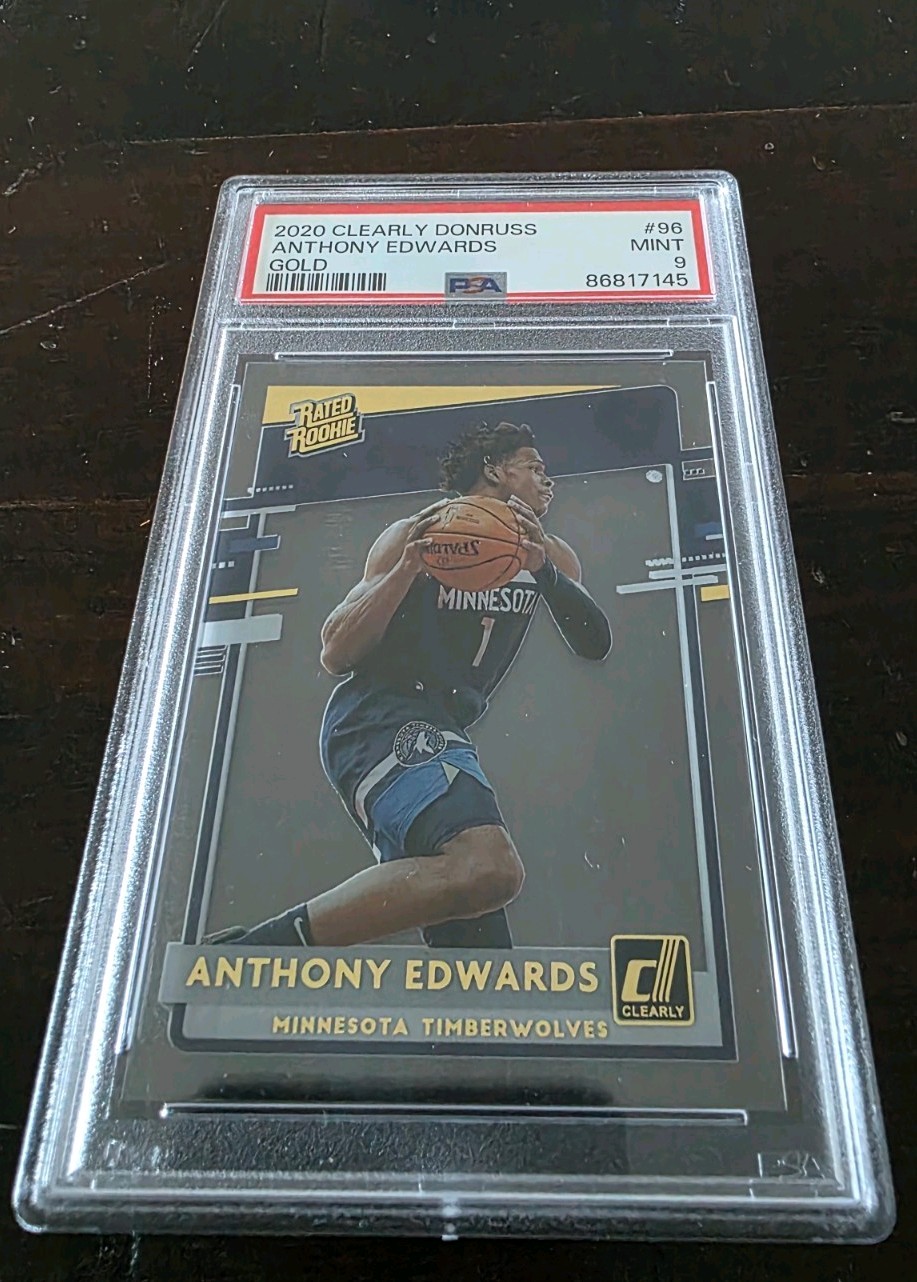 2020-21 Panini Clearly Donruss Rated Rookie Anthony Edwards #96 Gold Rookie RC🔥
