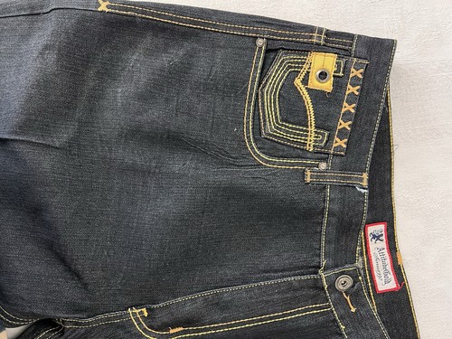Attitude Gold Denim Jeans Herren 40x32 SUPER DARK WASH - frisch und chemisch gereinigt Y2K - Bild 4 von 11