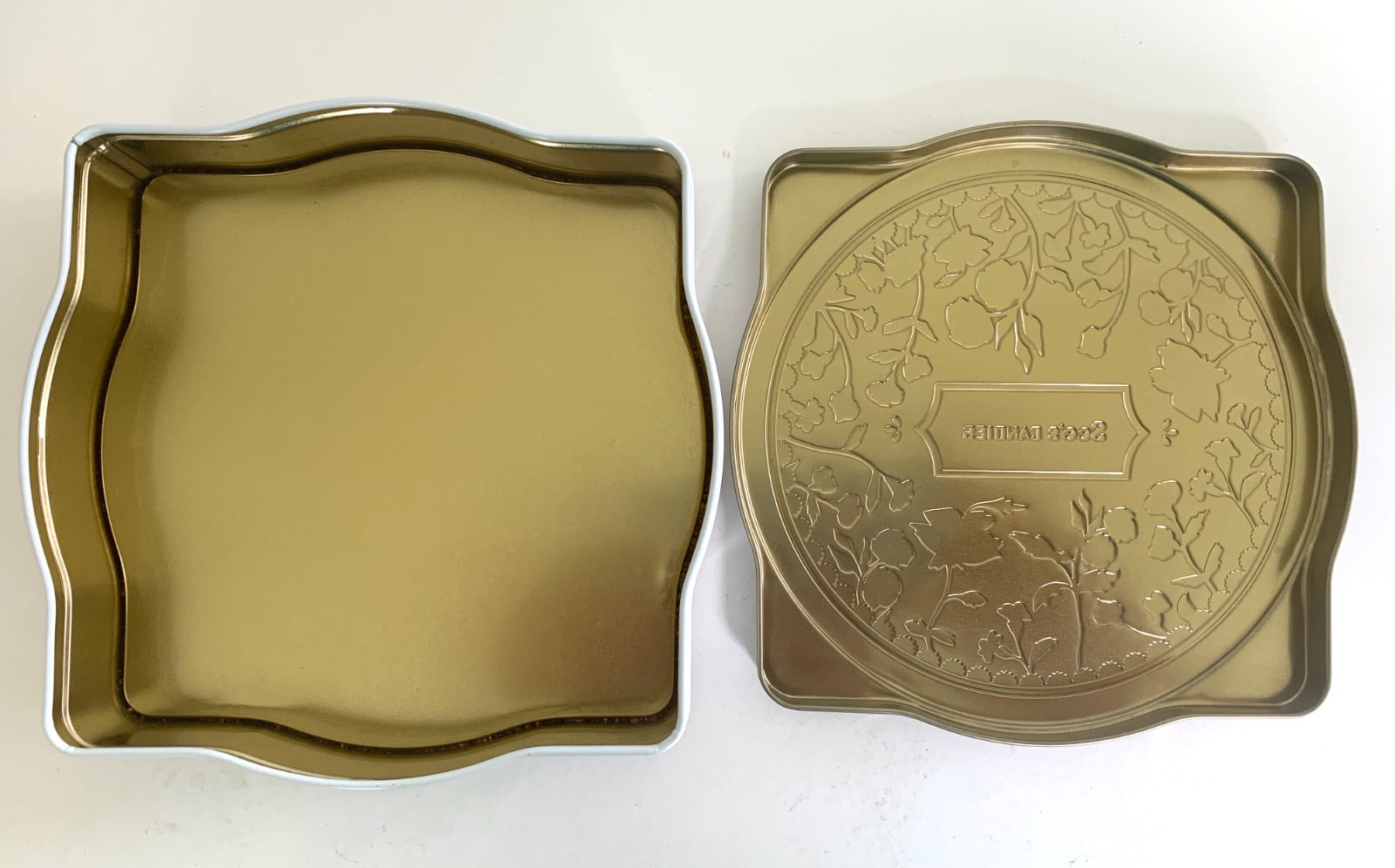 See's Candies Garden Party Keepsake Candy Tin Colorful Spring Flowers