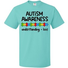 Inktastic Autism Awareness Understanding And Love With Puzzle Pieces T-Shirt Mom