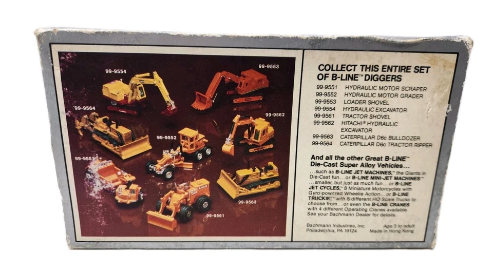 Excavadoras Bachman B-Line fundidas a presión "Excavadora hidráulica Hitachi" PN.  99-9562 Foto 4 de 4