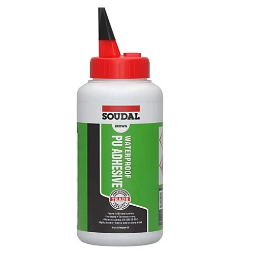 Soudal 130318 Waterproof PU Adhesive 750g - D4 Polyurethane Timber Glue