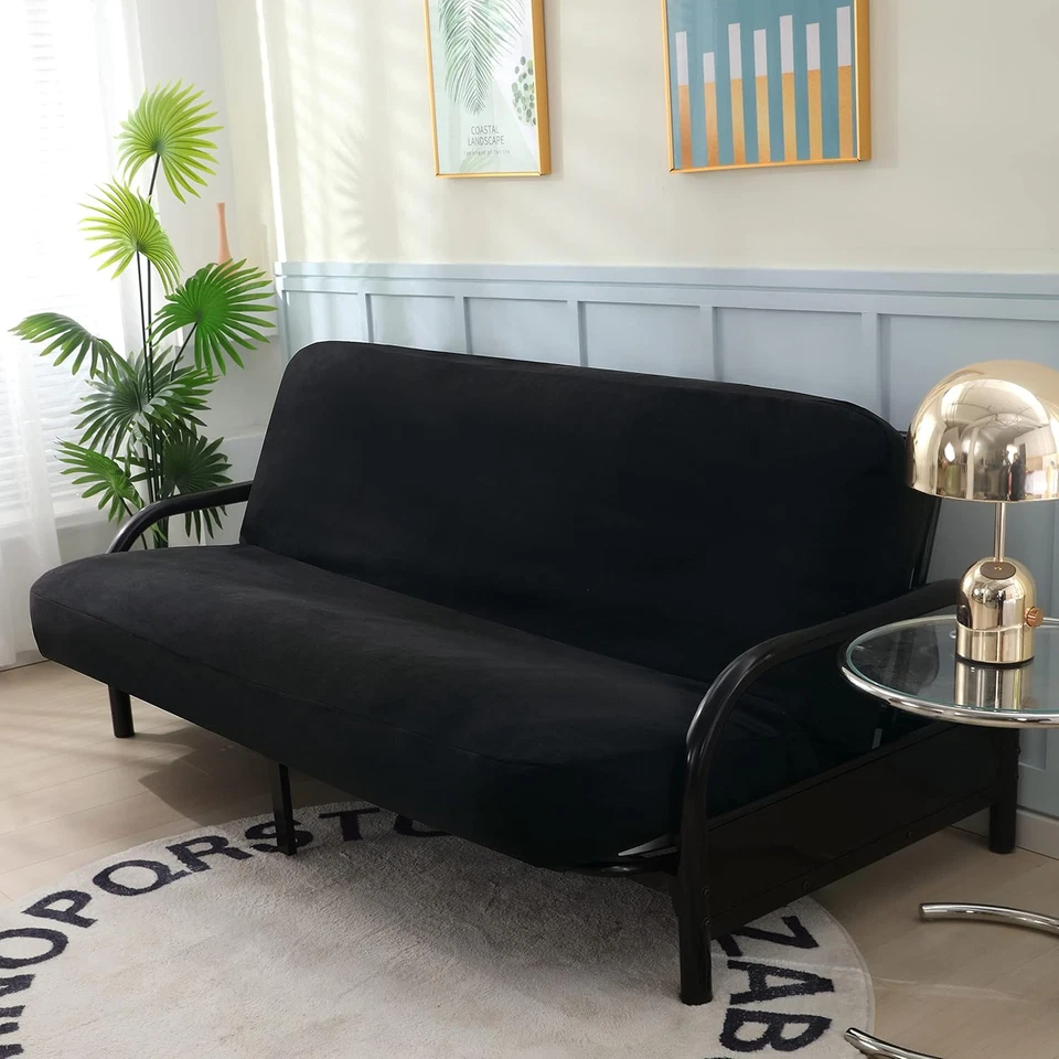 Full Size 54X75X8Inch 3 Side Zipper Classic Soft Micro Suede Futon Cover Slipcov - Image 3 of 4