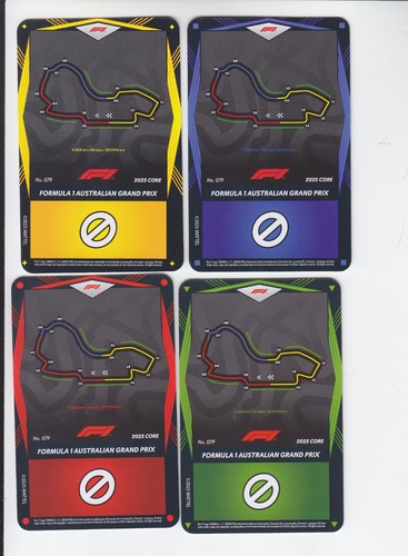 4 - 2025 Formula 1 Uno Elite AUSTRALIAN GRAND PRIX Red Blue Green Yellow F1 079
