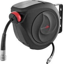 Avvolgitubo Aria Compressa 10m+1m Automatico 3/8" Professionale 17 Bar