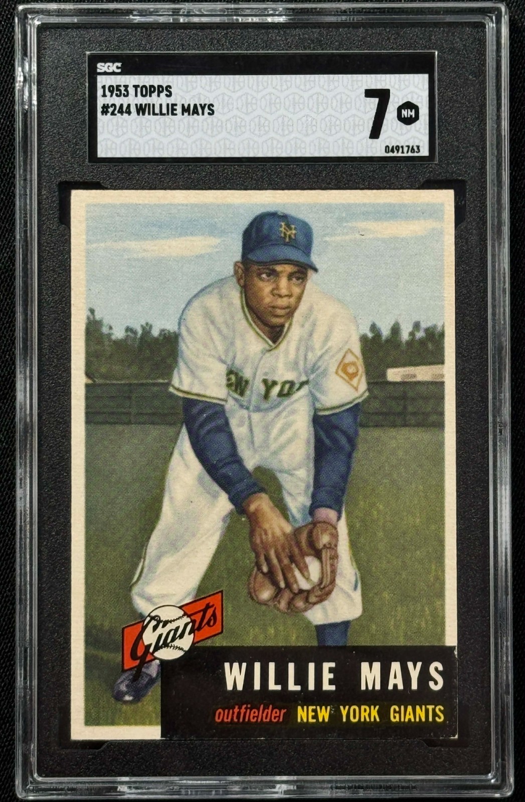 1953 Topps #244 WIllie Mays SGC 7 - a rare high grade beauty!