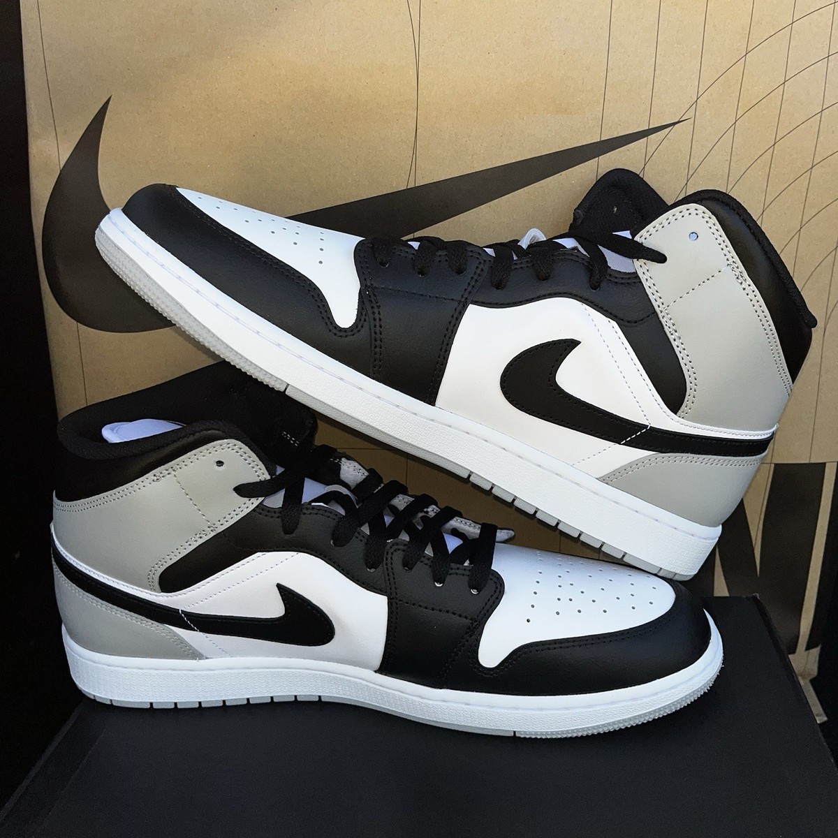 NEW Nike Air Jordan 1 Mid “Barons” White Smoke Grey NBY DQ8426 101