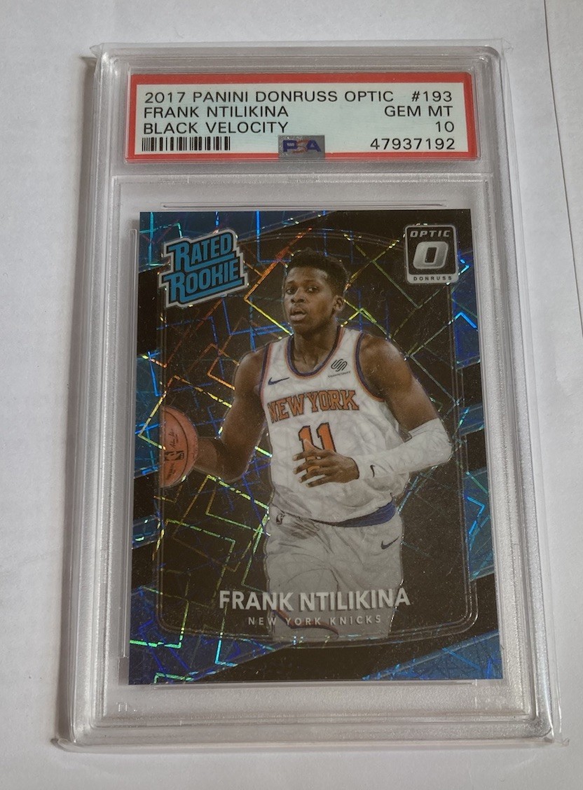 2017 Donruss Optic Frank Ntilikina Black Velocity #/39 PSA 10 RC 