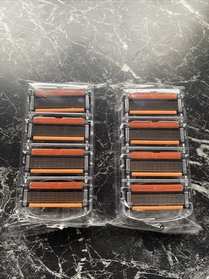8x RASIERKLINGEN FÜR GILLETTE FUSION 5 PROGLIDE ,EDELSTAHL-KLINGEN