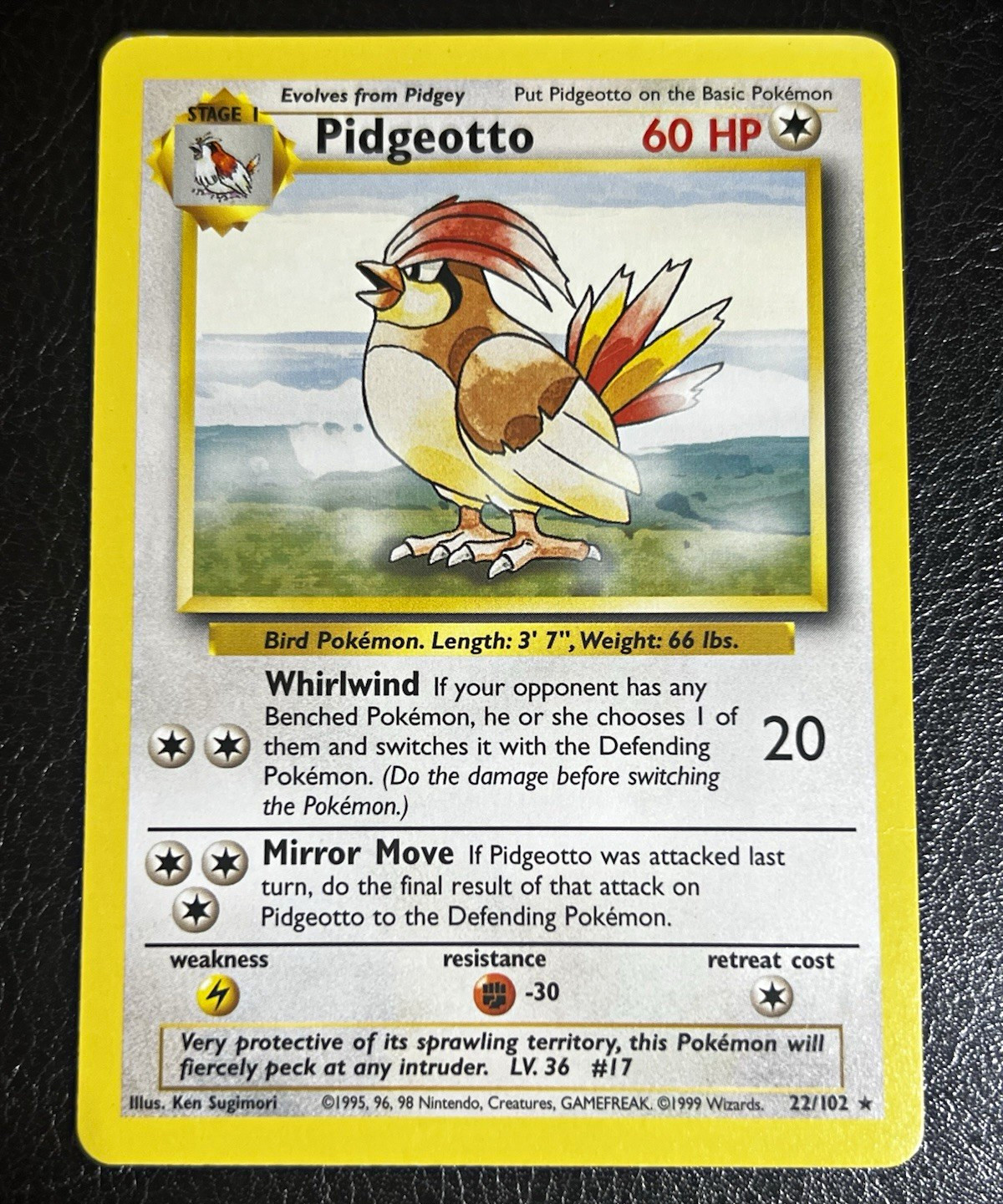The Pokemon Company Pidgeotto Base Set 22/102 EN Regular Uncommon Unlimited 60HP