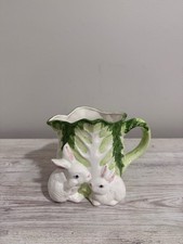 1992 Ceramic Bunny Rabbit Pitcher - Spring / Easter