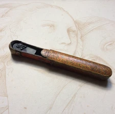 Encrier Ancien de Voyage en Carton Bouilli Inde XIXème