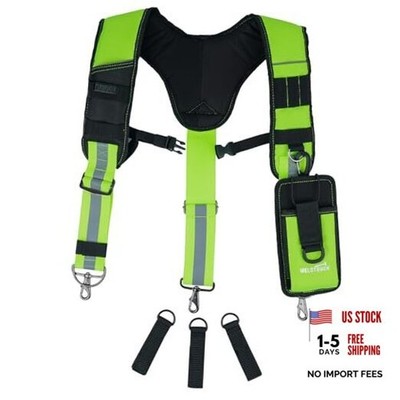 Reflective Safety Tool Y Back Style Reflective Hi Vis Tool Belt Suspenders