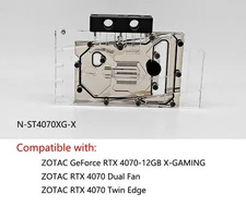 Granzon GPU Water Block For ZOTAC GeForce RTX 4070-12GBX-GAMING/4070 Twin Edge