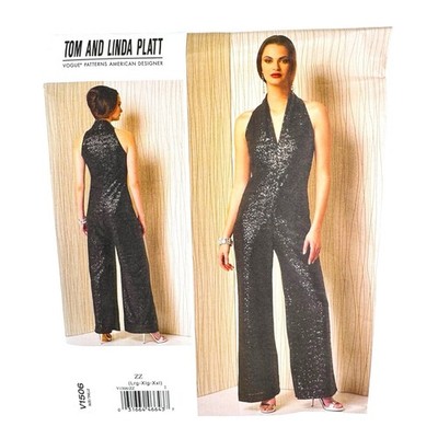Vogue Designer Pattern V1506 Jumpsuit Formal Tom &Linda Platt Sz L-XXL UNCUT FF