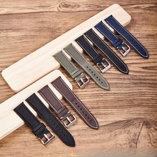 For Breitling Avenger Navitimer Nylon Genuine Leather Watch Band Strap 22mm 24mm