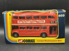 VINTAGE CORGI 469 LONDON BUS - DESIGN CENTRE LIVERY - MINT IN BOX (NRFB) 1974