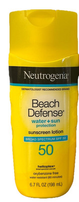 Neutrogena Beach Defense Sunscreen Lotion SPF 50 - 6.7 Oz Exp 2/2027