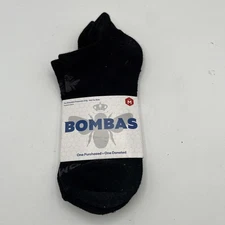 Bombas Black 1 Pair Sneaker Socks Adults Size Medium
