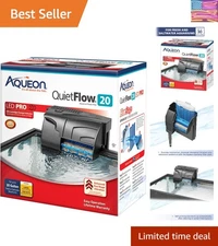 QuietFlow 20 LED Pro Aquarium Filter for Fresh & Saltwater - 30 Gallon Capacity