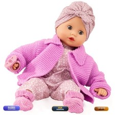 Götz Muffin Soft Mood Bald Baby Doll with Blue Sleeping Eyes 18M+