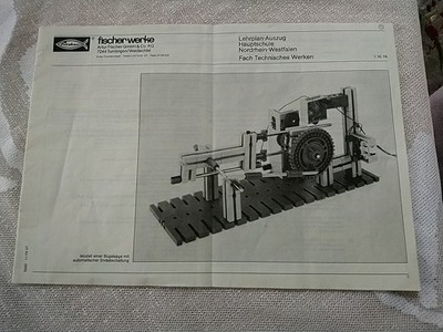 fischertechnik  Bauanleitung  Lehrplan-Auszug Hauptschule NRW  20 S. groß   [10]