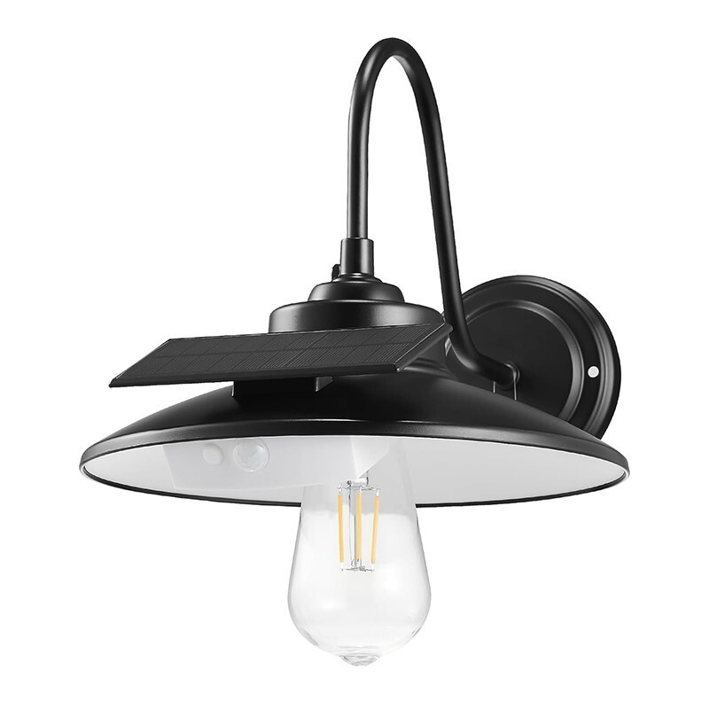 2 Pack Outdoor Solar Barn Light Motion Sensor Wall Light Waterproof Porch Light