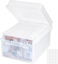 Photo Storage Box 5X7 Photo Case, 9 Pcs Inner Photo Storage Containers, Clear Ph