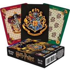 Harry Potter Hogwarts School Houses Playing Cards Deck Aquarius NEW NIB