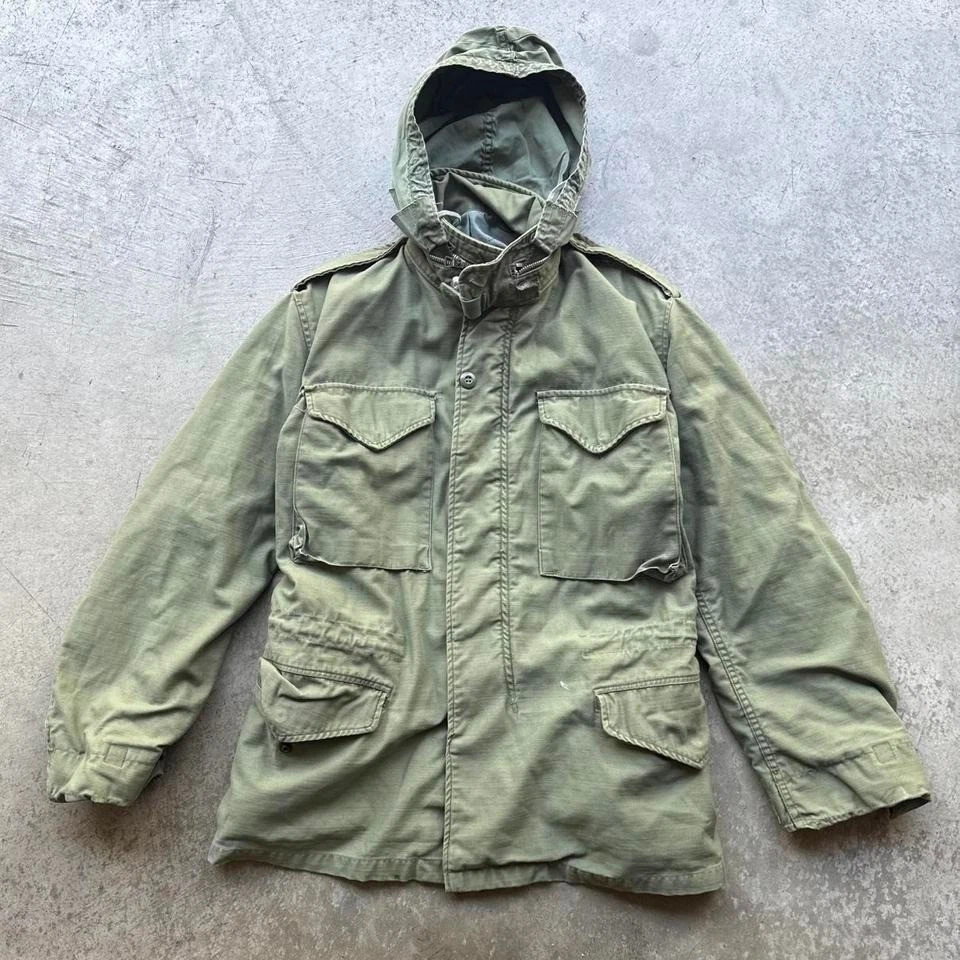 Vintage M65 Field Jacket Mens Medium Regular Army Green OG107 John Ownbey 70s